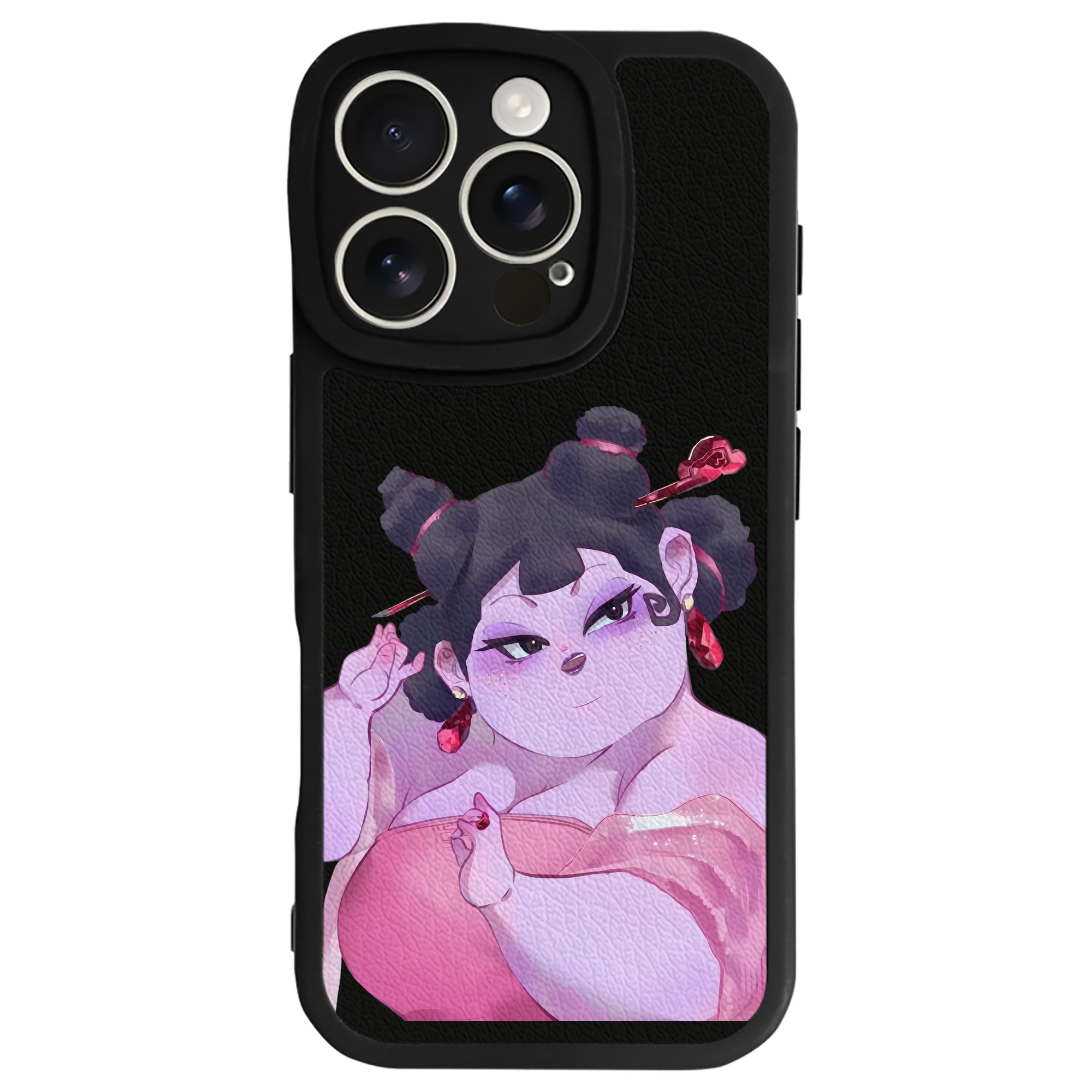 （画像用） Ne Zha 2 ナタ 魔童の大暴れ 【iPhone 16シリーズ対応】シリコンスマホケース（レザー調） 材質：シリコン